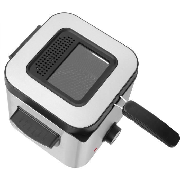Friteuse - SENCOR - SFR 6200SS - 900 W - 1,5 L - Noir / Acier inoxydable