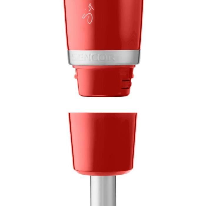 Mixeur plongeant - SENCOR - SHB 4464RD - 800W - Rouge - Avec accessoires