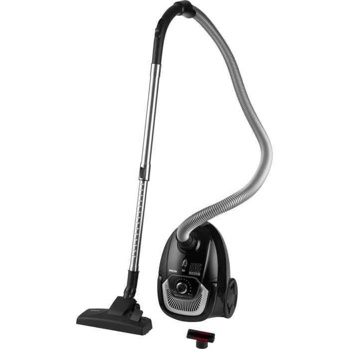 Aspirateur traÓneau avec sac - SENCOR - SVC 5501BK - Moteur ECO 700 W - 75 dBA - 2 L - Filtre HEPA H13 - Noir