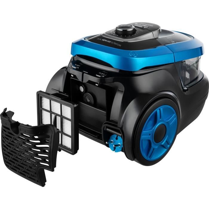 Aspirateur traineau sans sac - SENCOR - SVC-1035TQ - 750 W - 75 dB - 1 L - Noir / Bleu