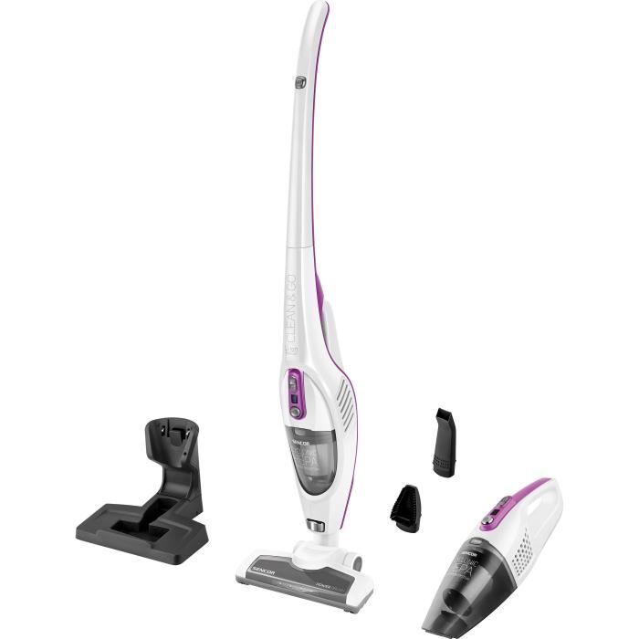 Aspirateur balai sans fil 2-en-1 - SENCOR - SVC 7814VT - 110 W - 76 dB - 0,5 L - Blanc / Violet