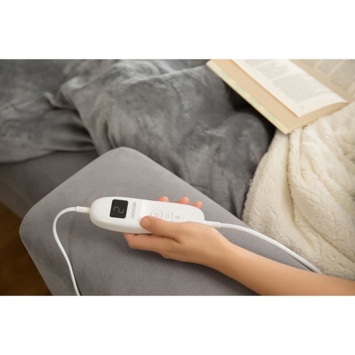 Couverture chauffante - SENCOR - SUB 2000G - 160 W - 9 températures - Gris