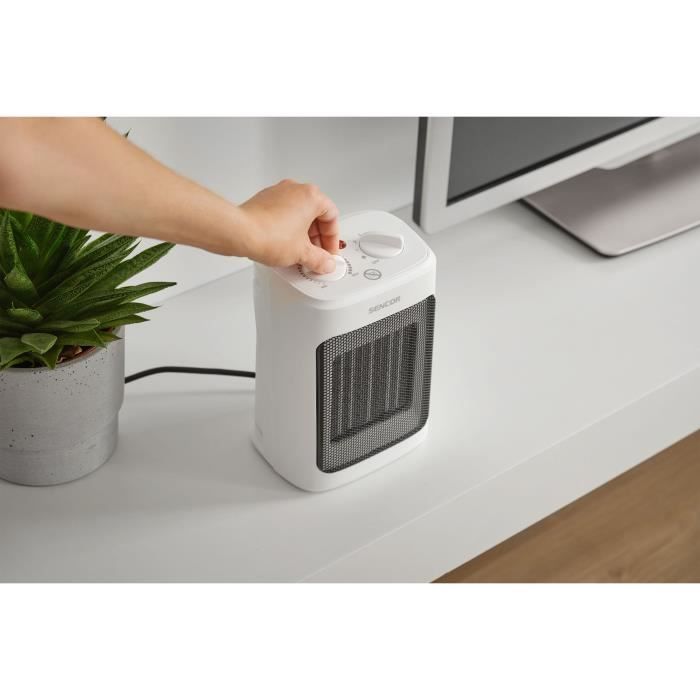 Chauffage céramique - SENCOR - SFH 7600WH - 2000 W - 3 niveaux de chauffage - 10/15 m² - Blanc