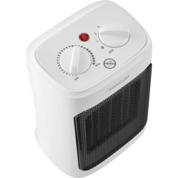 Chauffage céramique - SENCOR - SFH 7600WH - 2000 W - 3 niveaux de chauffage - 10/15 m² - Blanc