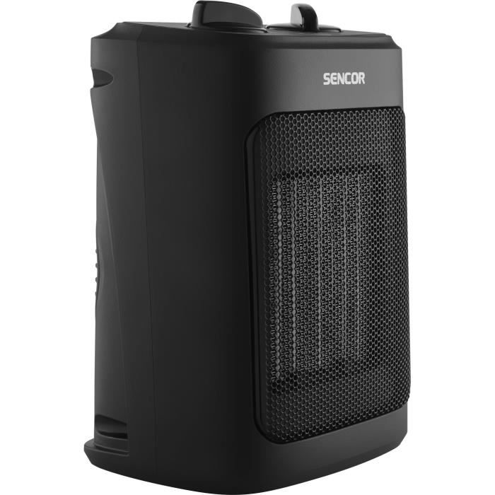 Radiateur en cÈramique - SENCOR - SFH 7601BK - Jusqu'a 2000 W - 3 niveaux de chauffage - 10 / 15 m≤ - 60 dB - Noir
