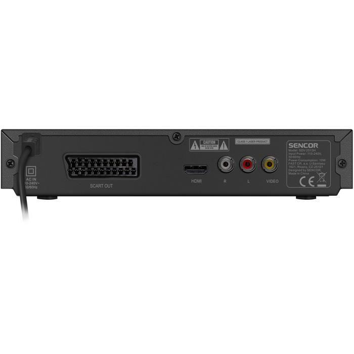 Lecteur DVD - SENCOR - SDV 2513H - Port USB - Lecture - Sortie HDMI et péritel - Noir