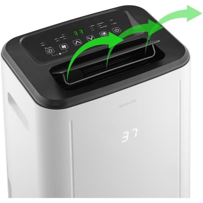 DÈshumidificateur mobile intelligent - SENCOR - SDH 2028WH - 360 W - 20 L/jour - RÈservoir : 6 L - 2 vitesses - Blanc