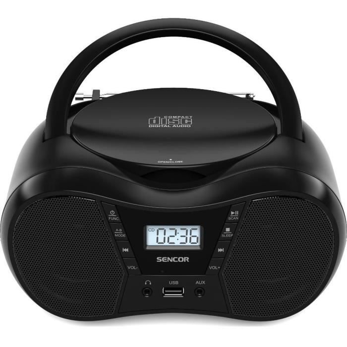 Boombox avec CD, BT, MP3, USB, AUX et radio FM - Sencor - SPT 2300 BK