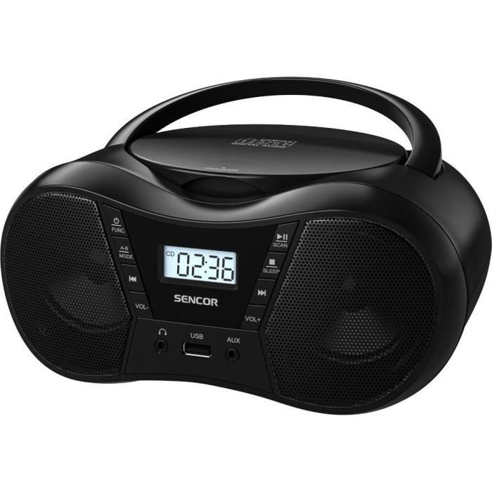 Boombox avec CD, BT, MP3, USB, AUX et radio FM - Sencor - SPT 2300 BK