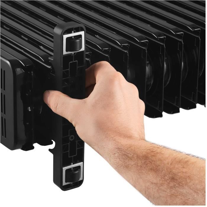 Radiateur électrique bain d'huile - SENCOR - SOH 3511BK - 2300 W - 2 boutons - Noir