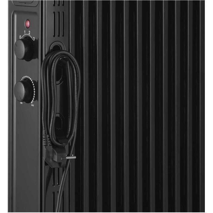 Radiateur électrique bain d'huile - SENCOR - SOH 3511BK - 2300 W - 2 boutons - Noir