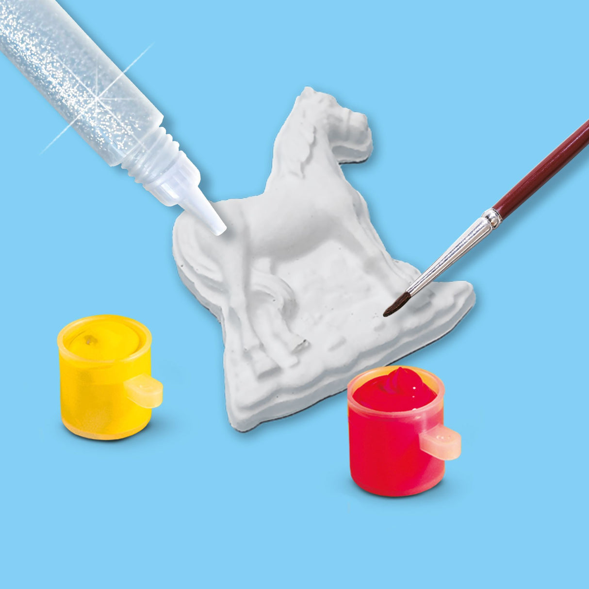 Moulage et peinture - SES CREATIVE - Hobby Pink - Cheveaux fantaisier - Mouler et peindre 12 - Age : 5+