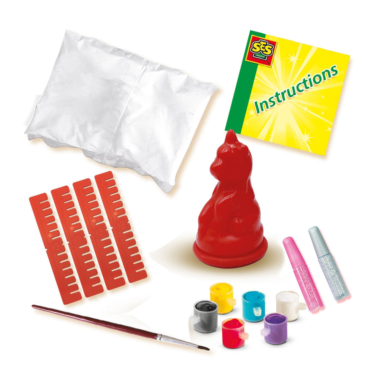 Moulage et peinture - SES CREATIVE - Hobby Pink - Licorne - Kit Créatif Enfant 3D - Crée 3 Licornes Magiques - Age : 5+