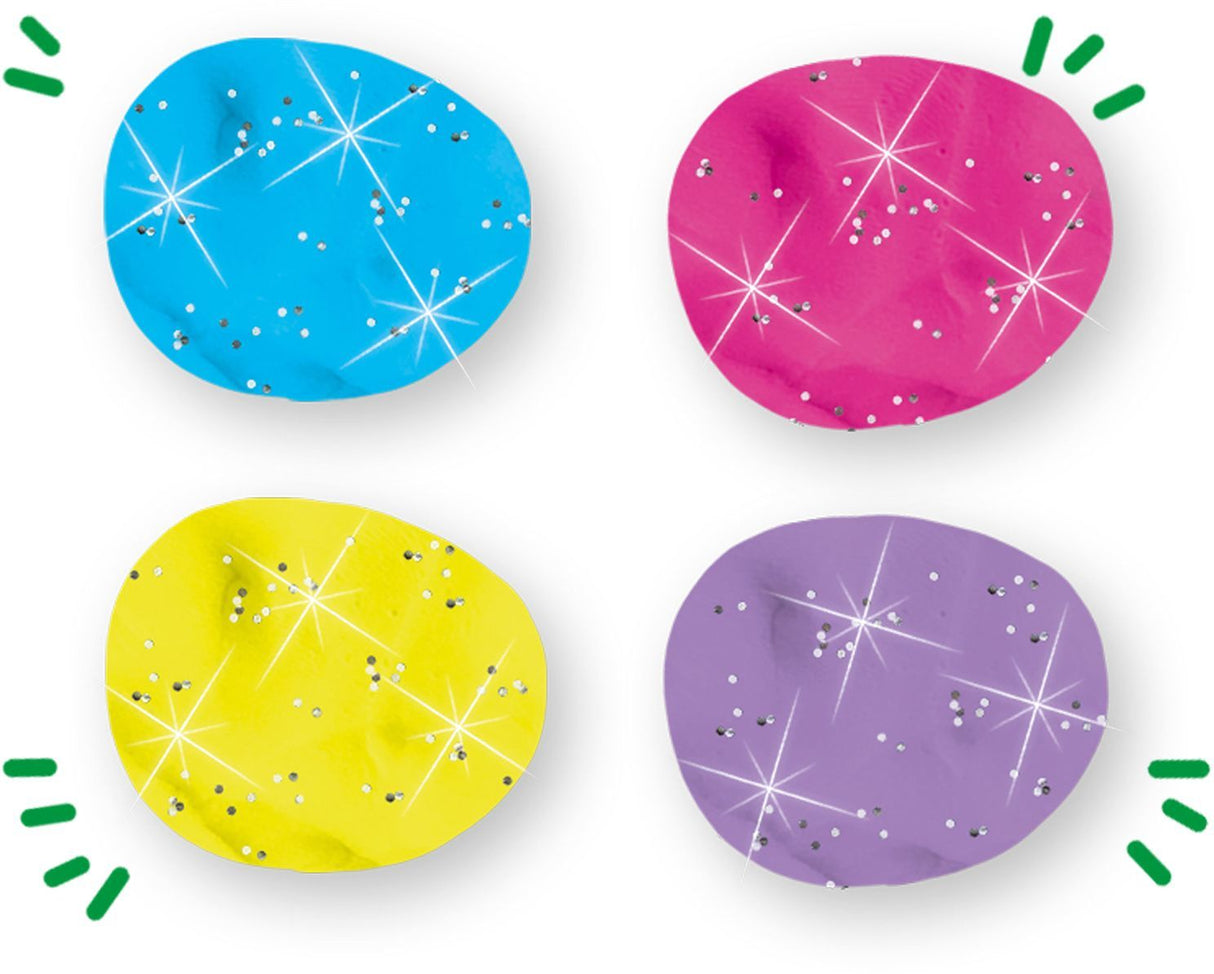 Pâte a modeler Feel good - SES CREATIVE - Dough - Scintillant (4x90gr) - Fabriqué aux Pays-Bas - Activité sensorielle bébé - Age :1+