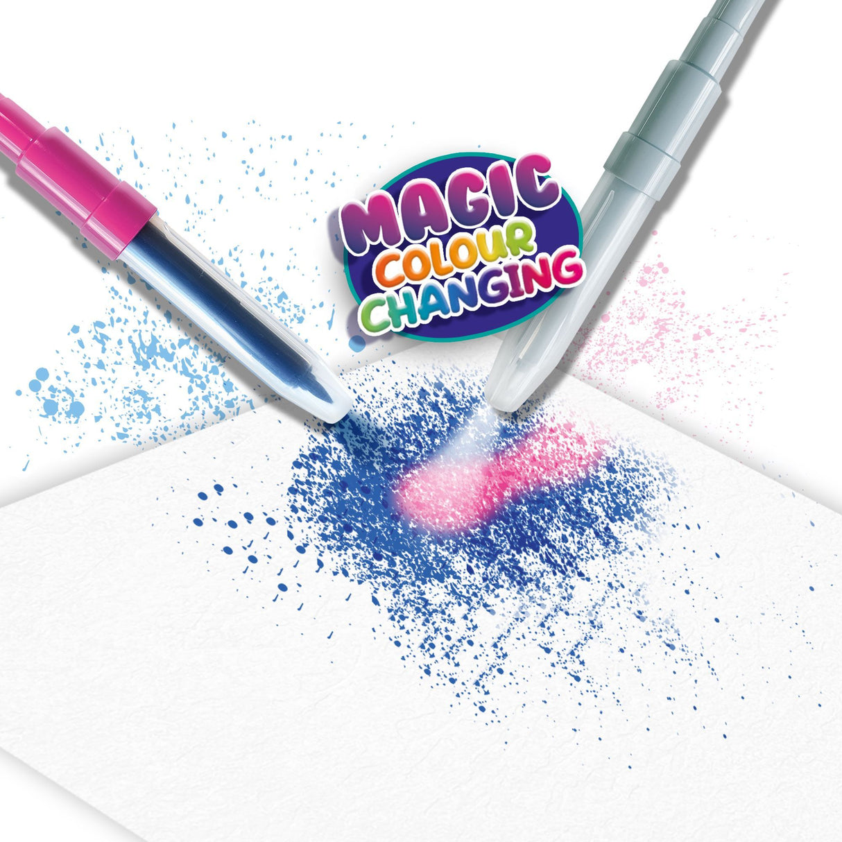 Blow airbrush pens - SES CREATIVE - Colouring and painting - Changement de couleur - Activité manuelle éducative - Age : 5+