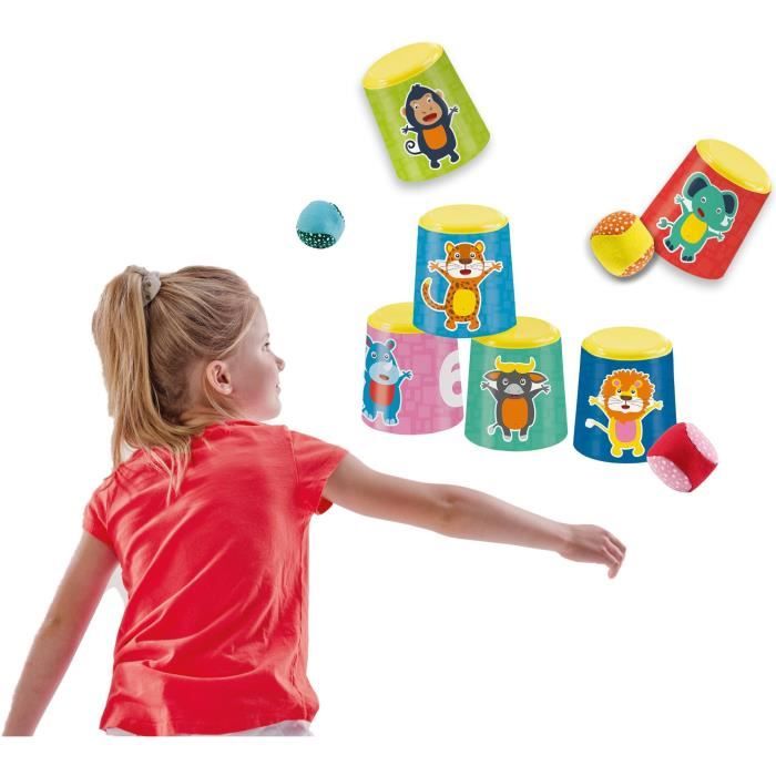 SES CREATIVE - Chamboule-tout et boules de pÈtanque molles en plastique et tissu - Mixte - ExtÈrieur