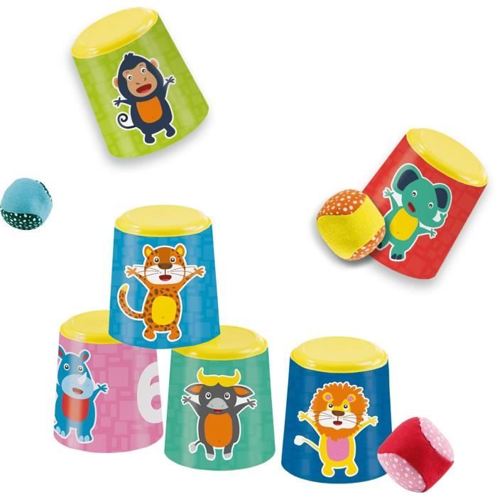 SES CREATIVE - Chamboule-tout et boules de pÈtanque molles en plastique et tissu - Mixte - ExtÈrieur