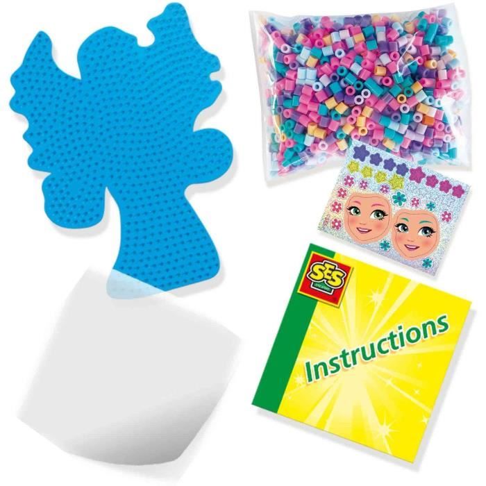Perles a repasser - FÈes - SES CREATIVE - CrÈer des fÈes magnifiques avec 1200 perles et plateau en forme de fÈe.