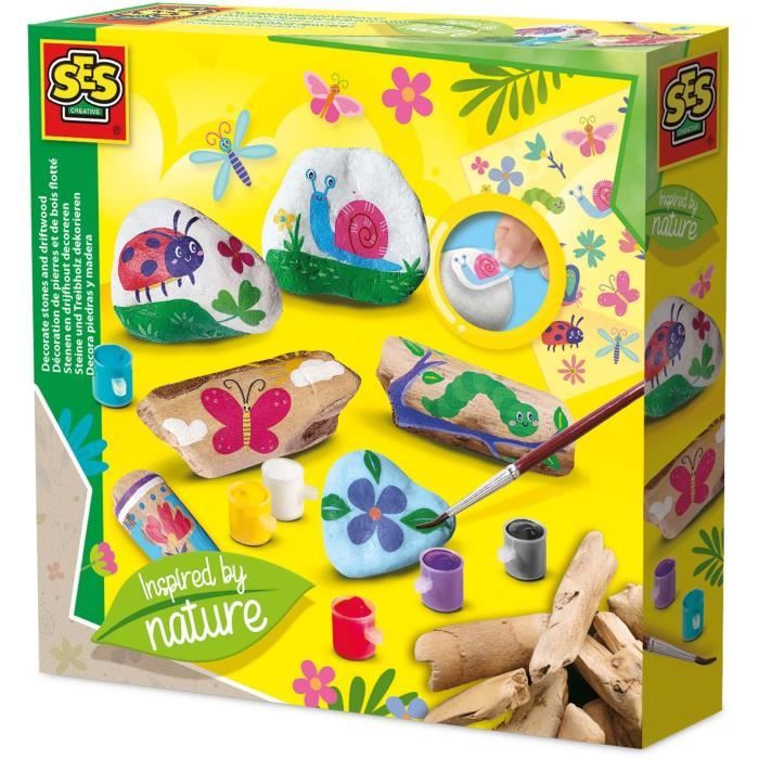 Kit créatif - SES CREATIVE - Décorer les pierres et le bois flotté - Inspiré par la nature