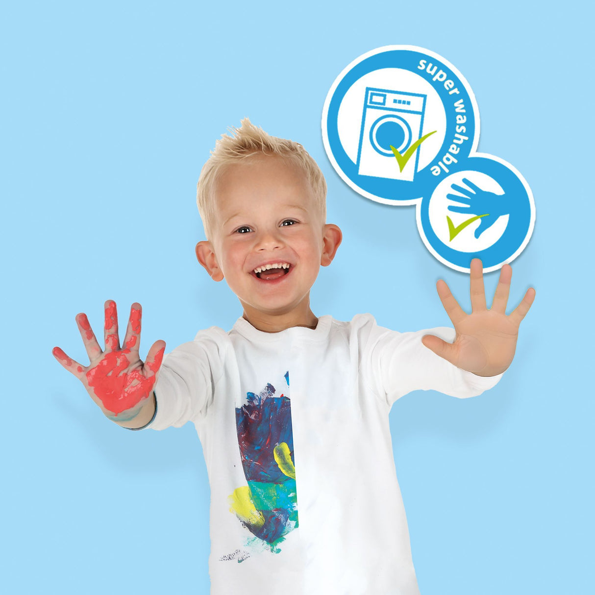 Kit peinture au doigt - SES CREATIVE - My First - Animaux - Arts créatif pour bébé - 10 pages - Peinture lavable - 1+