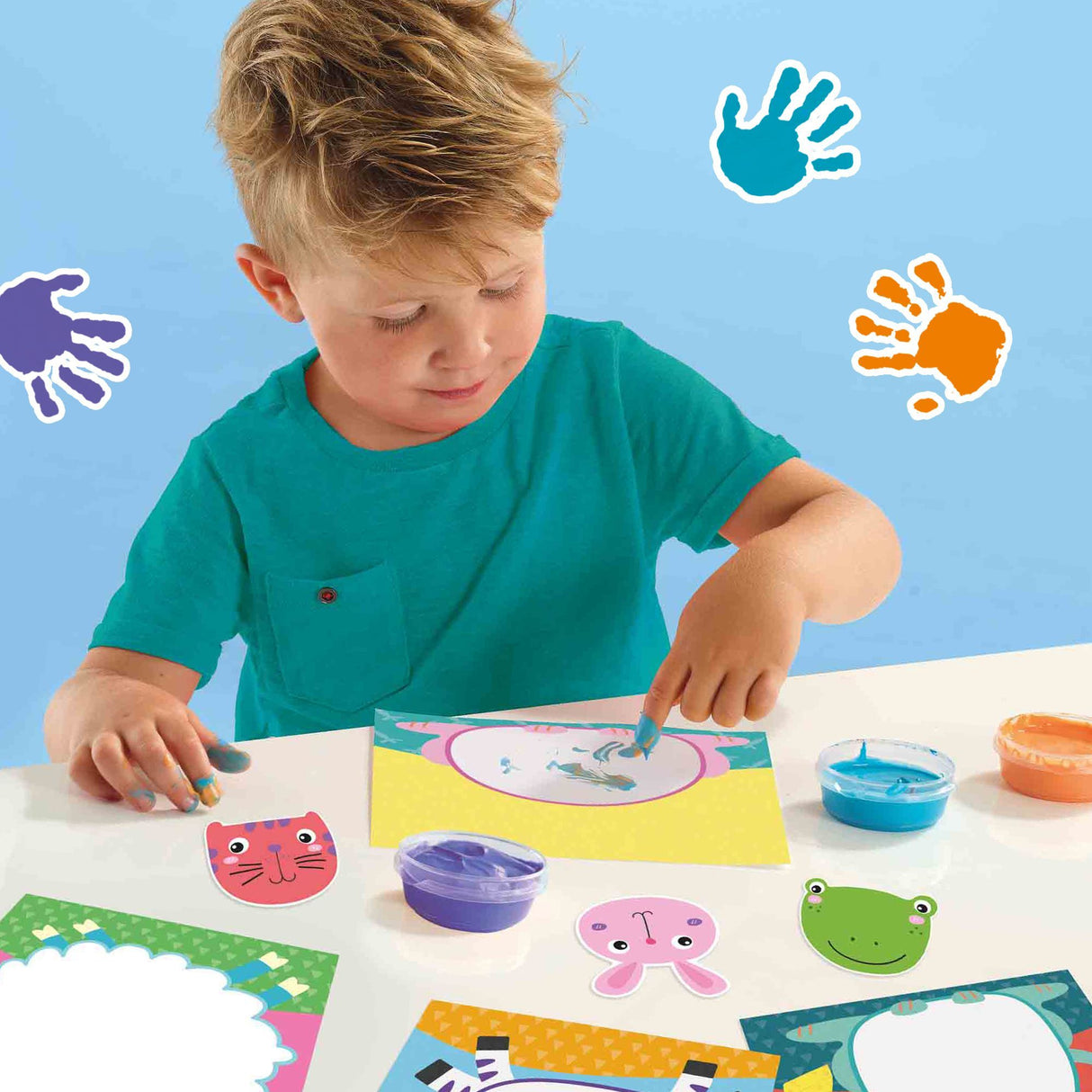 Kit peinture au doigt - SES CREATIVE - My First - Animaux - Arts créatif pour bébé - 10 pages - Peinture lavable - 1+
