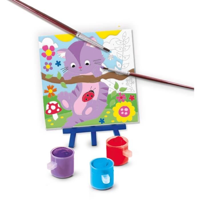 Peinture au numéro sur toile - 3 animaux de compagnie - SES CREATIVE