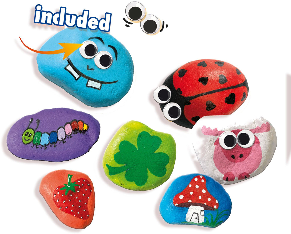 Peinture pierre - SES CREATIVE - Hobby - Pierres naturelles - DIY Animaux en pierres - Age : 5+