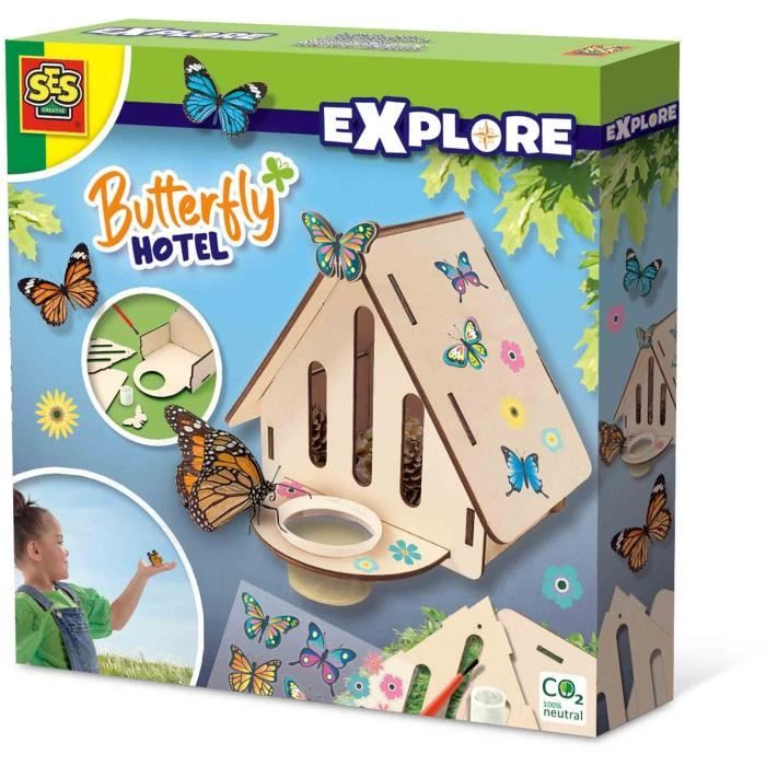 HÙtel de papillons - Jouet Èducatif - SES CREATIVE - Construis et dÈcore un hÙtel a papillons.