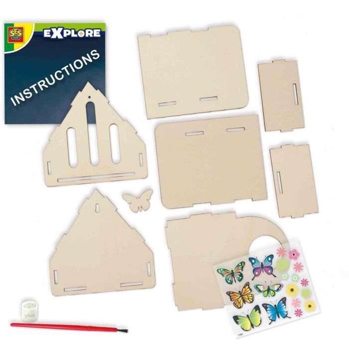 HÙtel de papillons - Jouet Èducatif - SES CREATIVE - Construis et dÈcore un hÙtel a papillons.