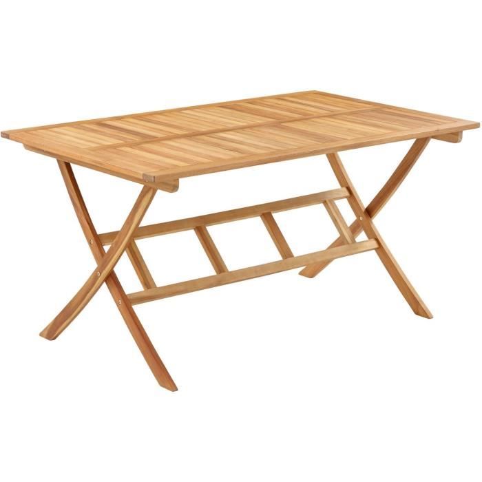 Ensemble repas de jardin en bois d'eucalyptus FSC - BANGGI - 4 personnes