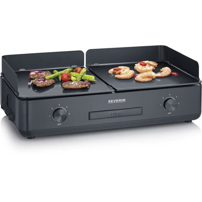 Plancha SEVERIN - PG8569 - Surface de cuisson 48x27cm - Revetement céramique antiadhésif - 2200W