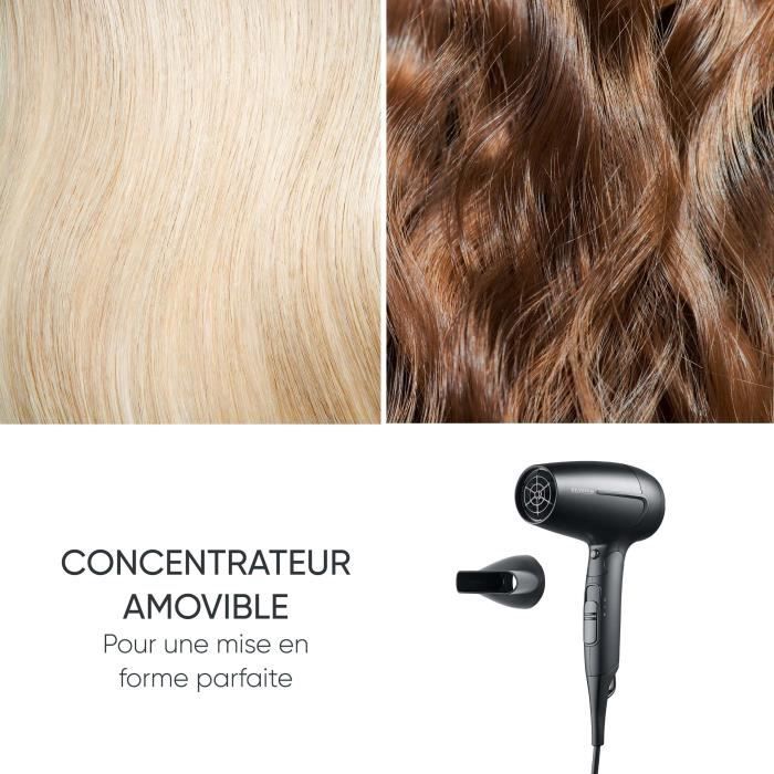 Seche-cheveux de voyage compact - SEVERIN - HT 0159 - Diffuseur & Concentrateur - 1600 W - Poignée pliable - Noir