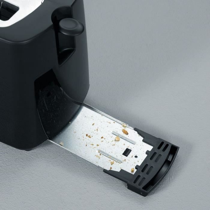 Grille-pain SEVERIN AT2287 - 700 W, 2 tranches, brunissage rÈglable, support viennoiseries, noir