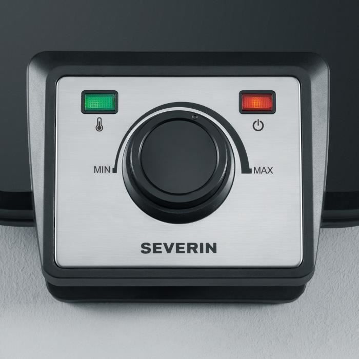 Gaufrier SEVERIN - WA2106 - Plaques forme coeur - Revetement anti-adhésif - 1200W