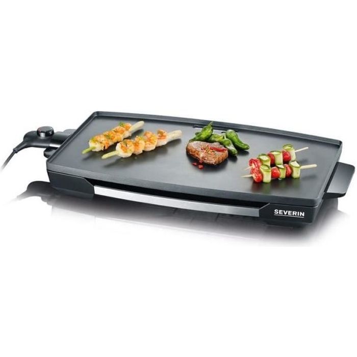 Plancha SEVERIN - KG2397 - Surface cuisson 32,5x59,5cm - Plaque en fonte anti-adhésive - 2200W