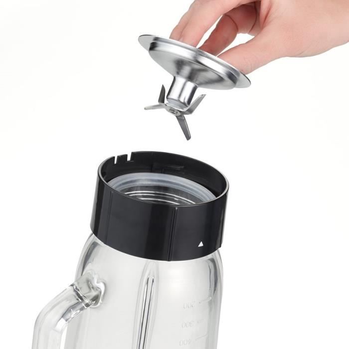 Blender - SEVERIN - SM3734 - 500 W - Bol en verre 1 L - 2 vitesses + fonction pulse - Inox/Noir