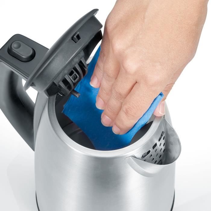 Bouilloire compacte inox SEVERIN WK3469 - 1 L, Èbullition rapide, sans BisphÈnol A, arret auto, socle 360∞
