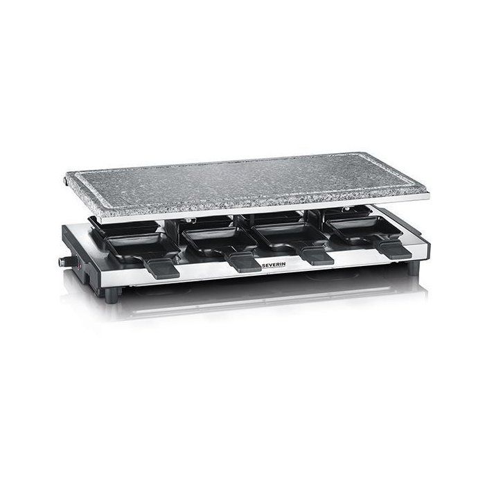 Appareil a raclette - SEVERIN - RG2374 - 8 personnes - Revetement anti-adhésif - 1500 W - Noir