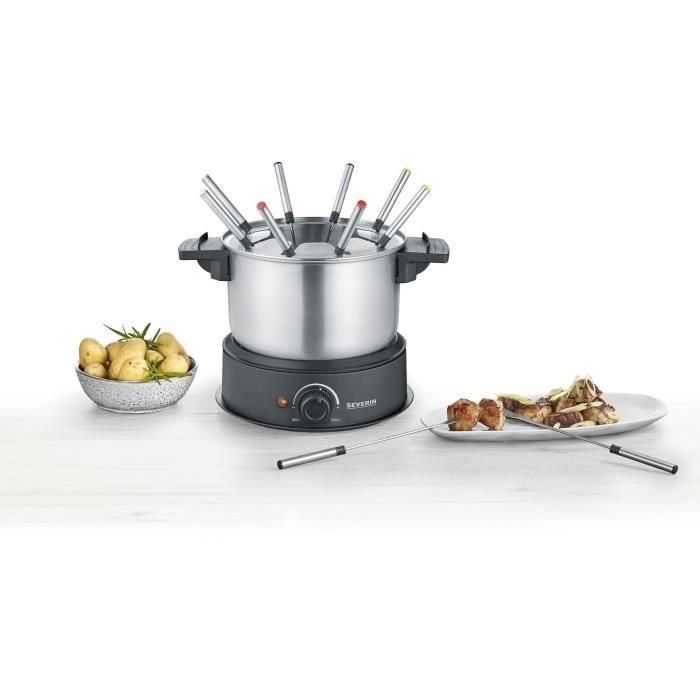 Fondue Èlectrique SEVERIN FO2473 - Caquelon inox amovible - 8 personnes