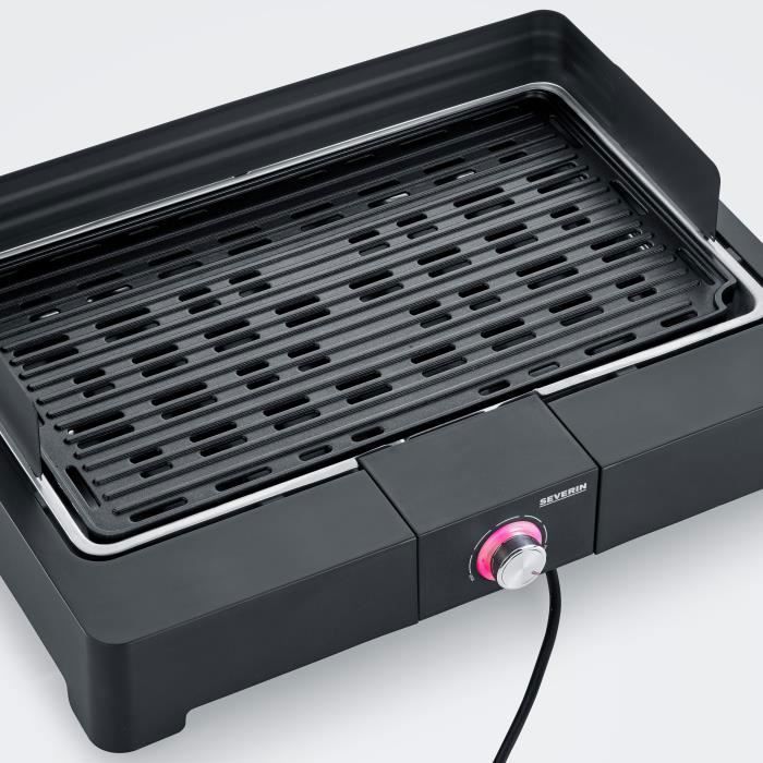 Barbecue électrique SEVERIN - PG8567 - Surface de cuisson 44,5x26cm - Thermostat réglable - 2200W