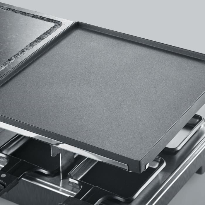 Appareil a raclette SEVERIN - RG2376 - Jusqu'a 8 personnes - Pierre de cuisson naturelle et plaque réversible - 1400W