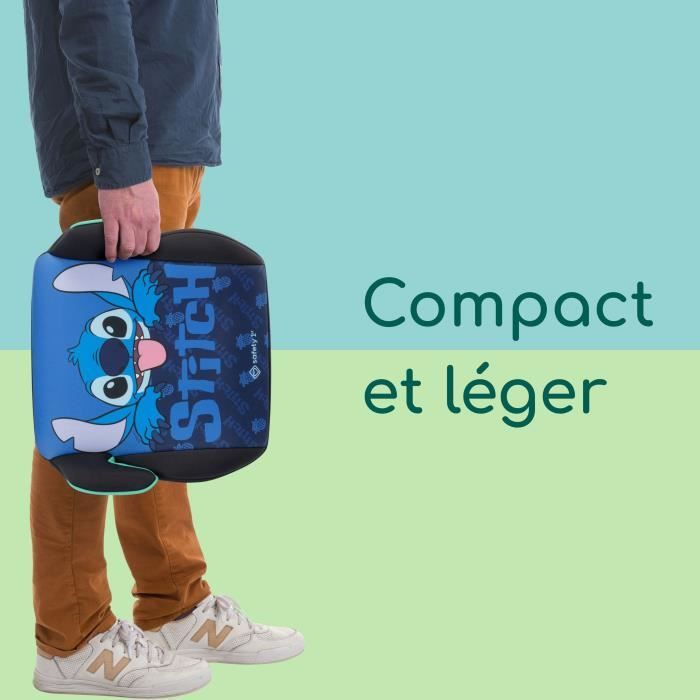 SAFETY 1st Disney© Siege auto réhausseur Star Plus i-Safe Stitch, Groupe 3, ceinturé, de 6 a 10-12 ans (36kg), Classic Stitch