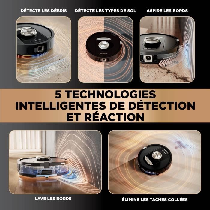 Aspirateur Robot et Laveur Shark RV2800ZEEU PowerDetect NeverTouch Pro 2-en-1 - Autovidant - Autoremplissant - Autonettoyant