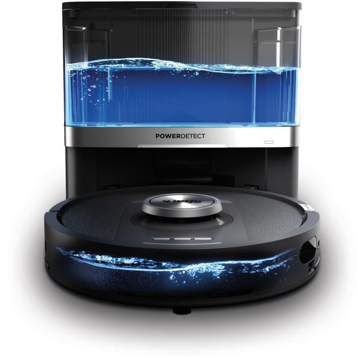 Aspirateur Robot et Laveur SHARK PowerDetect NeverTouch RV2800YEEU - Autovidant - 650 Watts - 2 brosses latérales