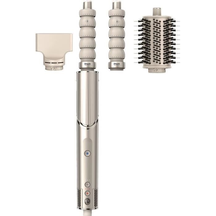 Seche-cheveux & styler soufflant 2 en 1- SHARK FLEXSTYLE - HD426SLEU - 3 accessoires - Champagne - 1400 W