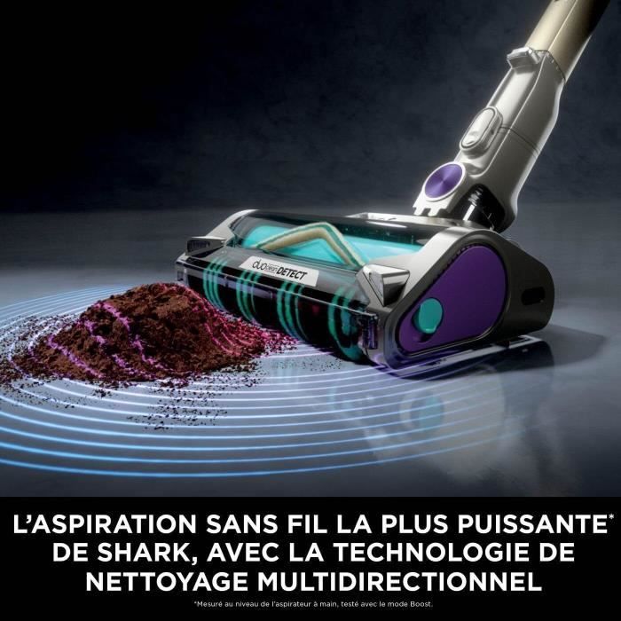 Aspirateur Balai - Shark Power Detect IP3251EUT - Base de vidage automatique - 2L - 70 min autonomie