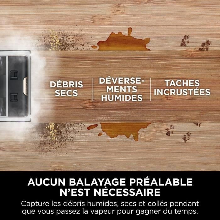 Shark SteamPickUp SD200EU - Balai Vapeur 3-en-1 pour sols durs - Sépare débris humides et secs