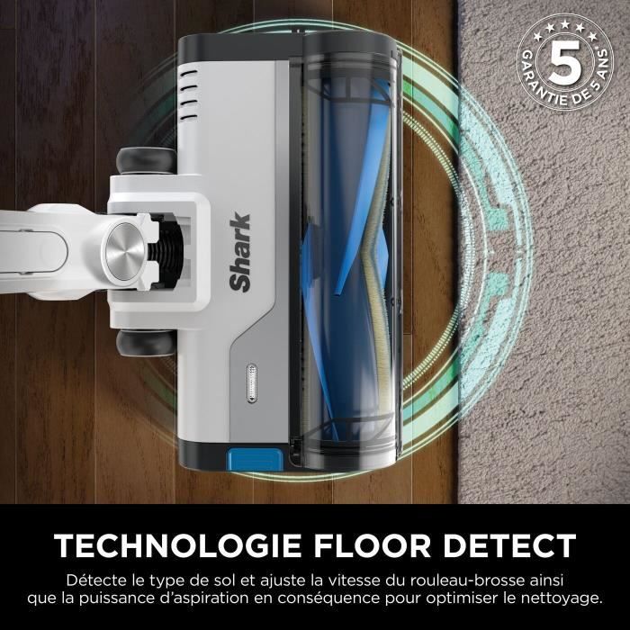 SHARK PowerPro IZ380EU - Aspirateur Balai sans fil - Léger et Flexible - Technologie FloorDetect - Anti-emmelement