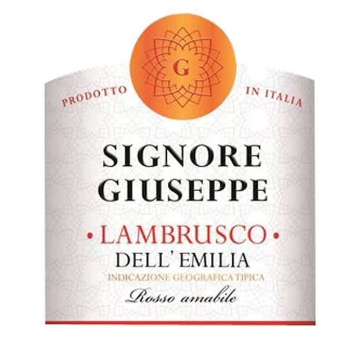 Lambrusco Rouge - Signore Giuseppe - Vin pÈtillant - 75 cl