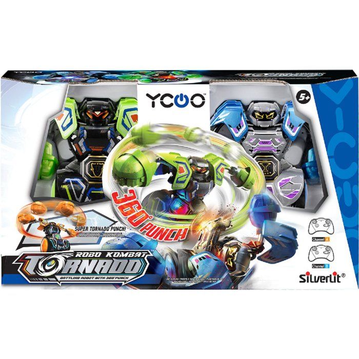 Robot radiocommandé 2.0 - YCOO - Robot Kombat Tornado - Combat 360° - LED & Sons - Pack 2 joueurs - Des 5 ans
